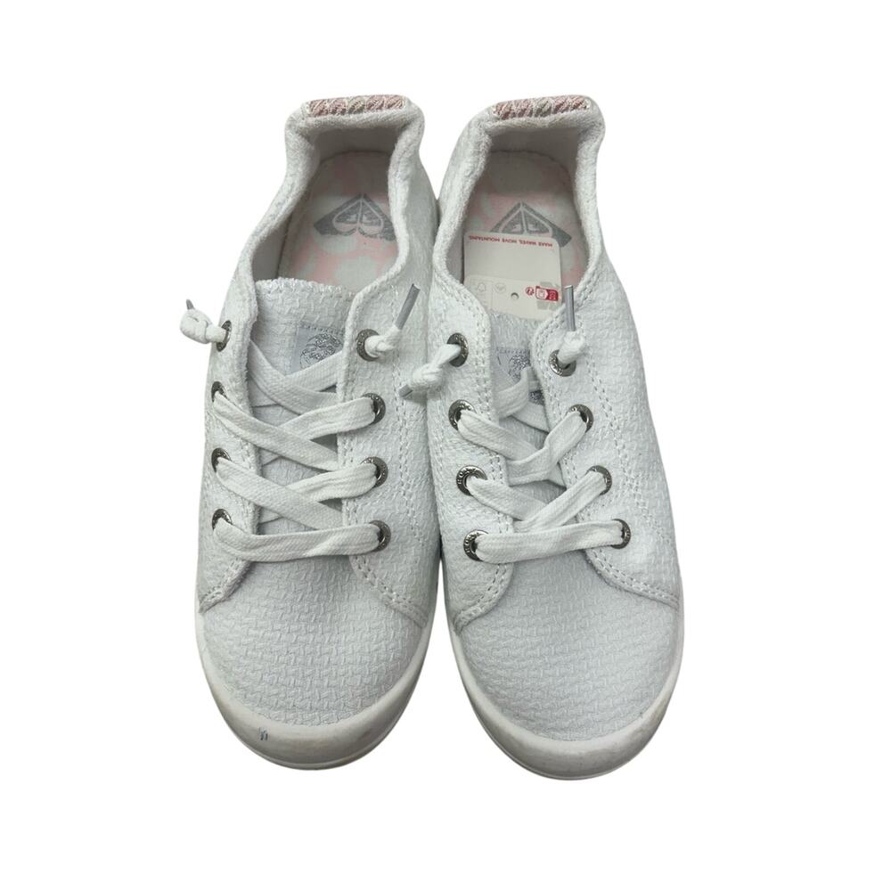 Roxy Women’s Bayshore Plus White Canvas Casual Sneakers Size 7.5